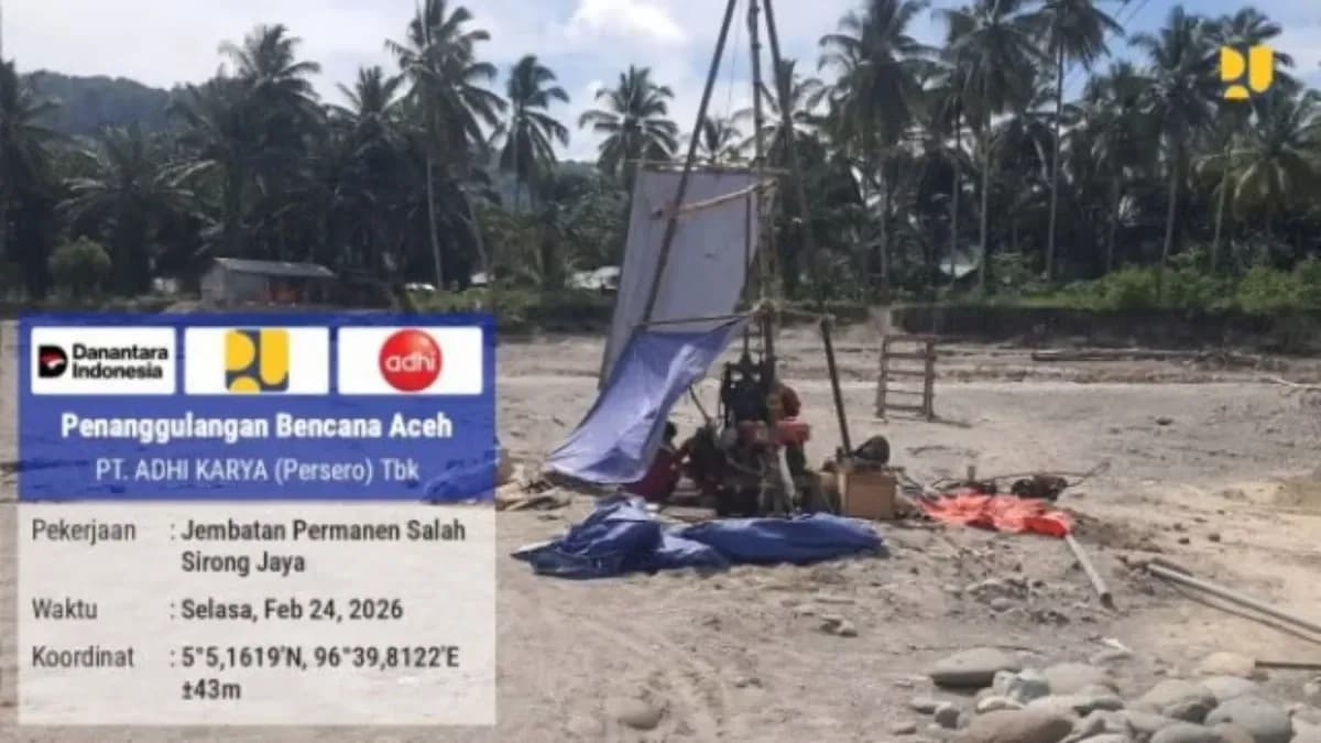 Kementerian PU Awali Pembangunan Jembatan Rangka Baja di Bireuen, Aceh