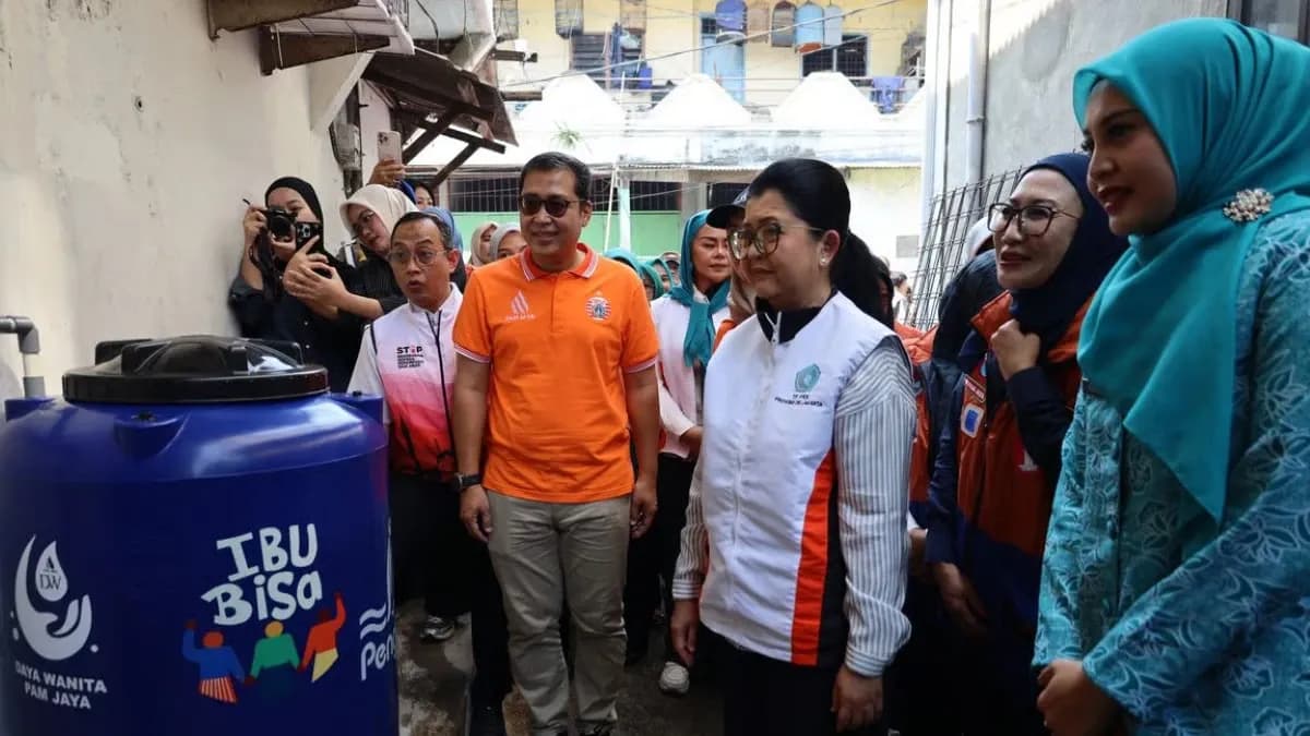 Setelah Wilayah Jakarta Barat, PAM JAYA dan TP PKK DKI Jakarta Bagi Toren Air Gratis kepada Masyarakat Jakarta Utara