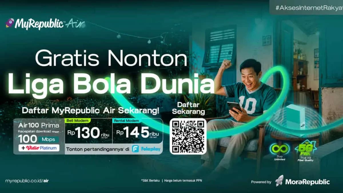 MyRepublic Air Hadirkan Akses Gratis Nonton Piala Dunia 2026 bagi Pelanggan