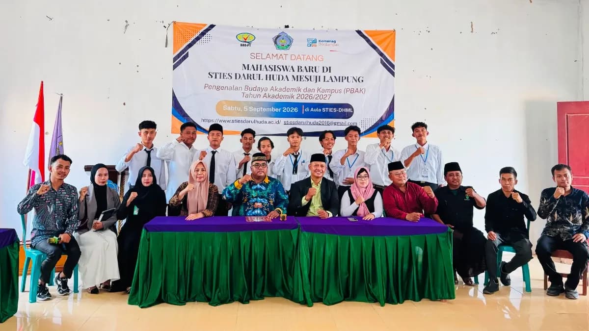 STIES Darul Huda Mesuji Lampung Kukuhkan Mahasiswa Baru Lewat PBAK 2026