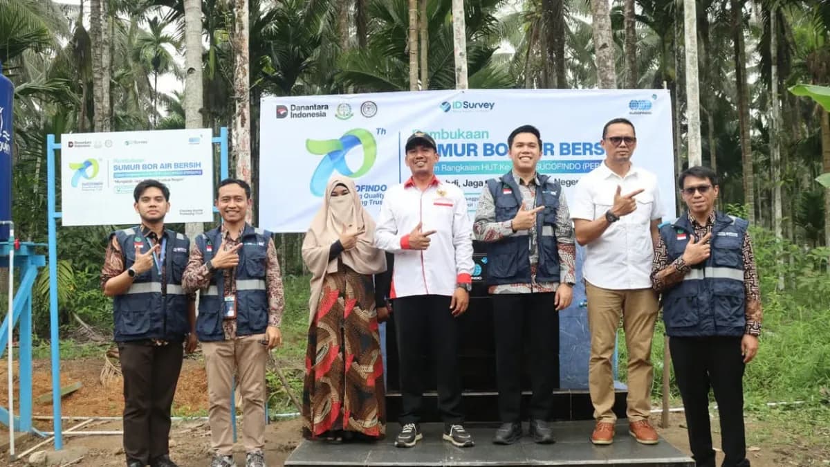 HUT ke-70 SUCOFINDO: Dukung Akses Air Bersih untuk Negeri melalui Sumur Bor di Kalimantan Barat