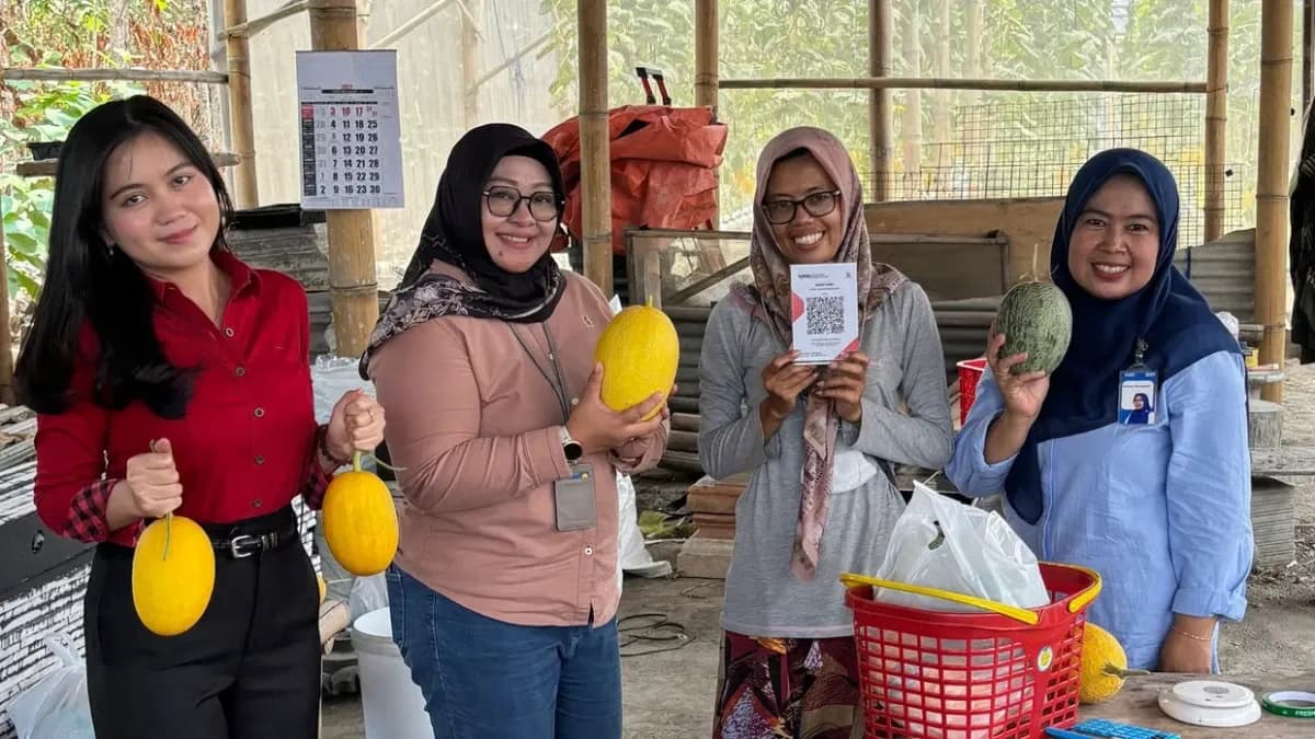 BRI Branch Office Klaten Hadirkan Kemudahan Transaksi QRIS di Rindu Farm Wisata Petik Melon